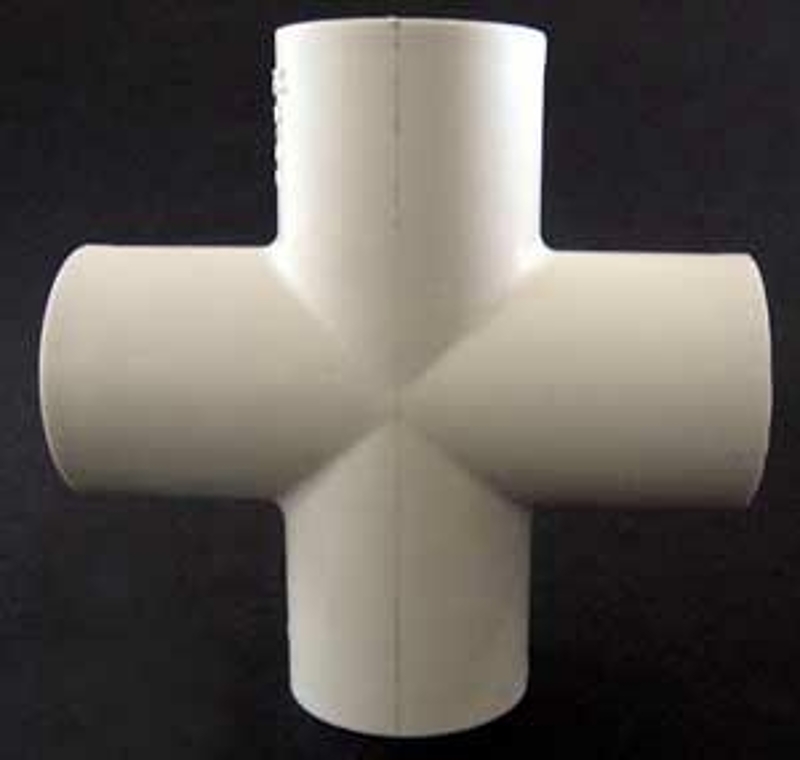 Xirtec 140 435470 Pipe Cross, 3/4 in, Socket, PVC, White, SCH 40 Schedule, 150 psi Pressure