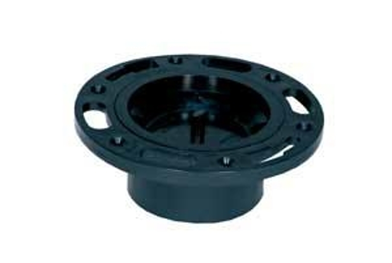IPEX 027588 Adjustable Closet Flange, 17-1/2 in L x 17-1/2 in W x 7 in H Dimensions, 4 x 3 in Connection, Hub, ABS