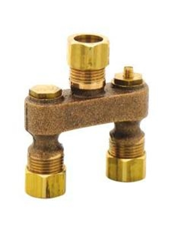 aqua-dynamic 1109-503 Toilet Tank Valve, 1/2 x 1/2 x 1/2 in Connection, IPS x Solder X Compression, Brass Body