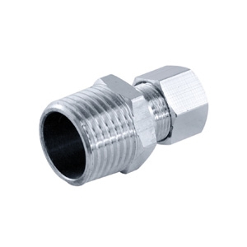 aqua-dynamic 3291-113 Supply Fitting, 1/2 in, MIP, Brass, Chrome