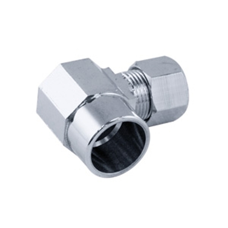 aqua-dynamic 3291-119 Angle Supply Fitting, 1/2 in, Solder, Brass, Chrome