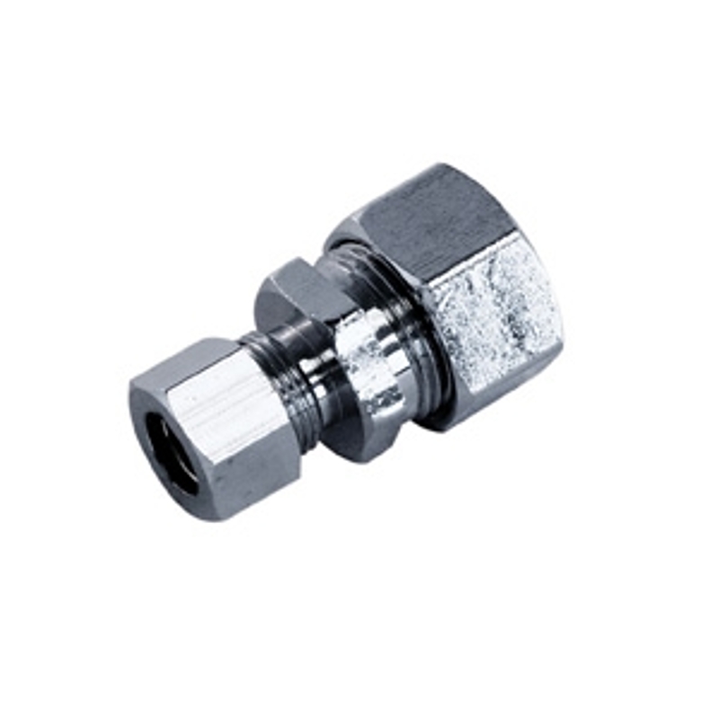 aqua-dynamic 3291-214 Straight Supply Fitting, 5/8 in, Compression, Brass, Chrome