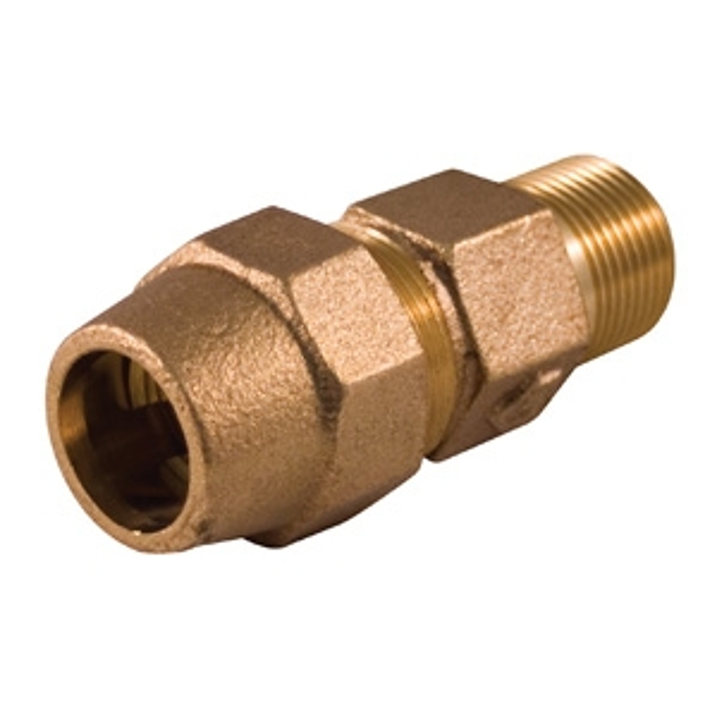 aqua-dynamic 9900-104 Pipe Union, 3/4 in, Compression x MIP, Bronze