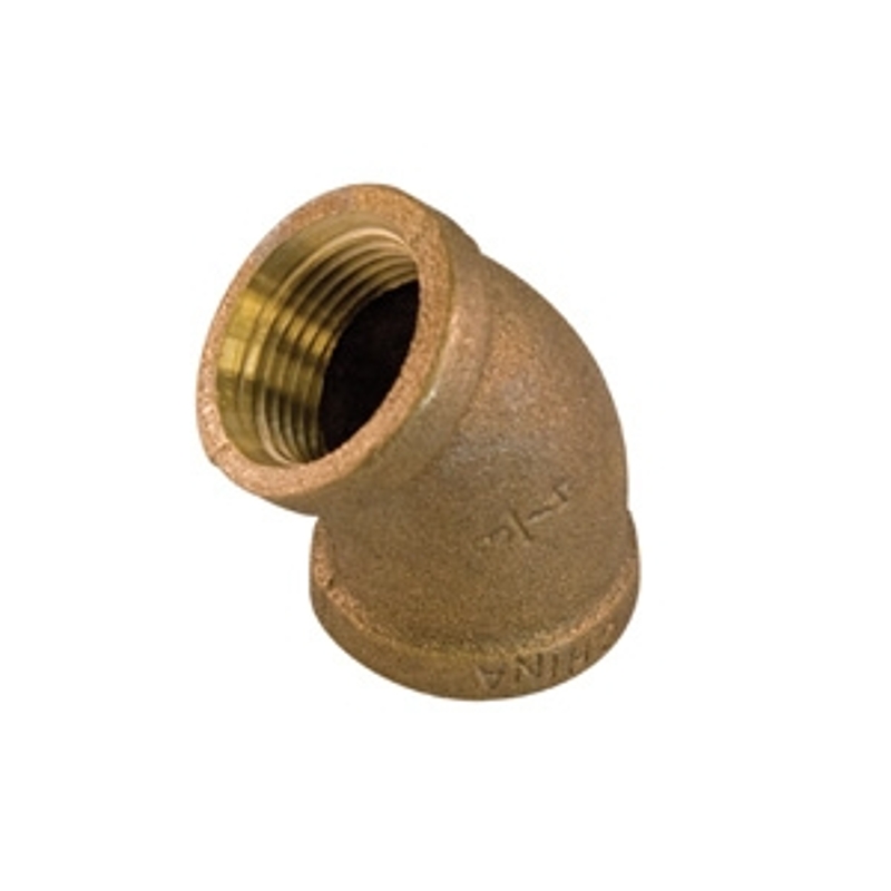 aqua-dynamic 4491-002 Pipe Elbow, 3/8 in, FPT, 45 deg Angle, Bronze