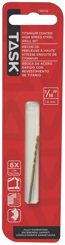 Task T90116 Drill Bit, 1/16 in Dia, 1/PK