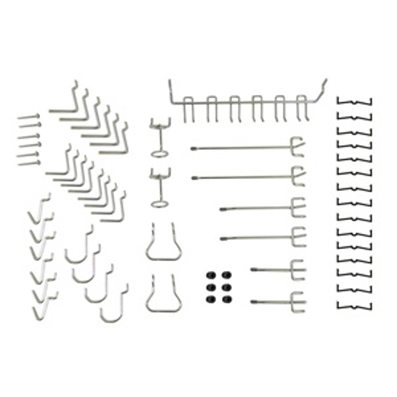 Onward 23793R Locking Peg Hook Assortment, 1.5 to 2.5 kg Working Load, Metal, Zinc