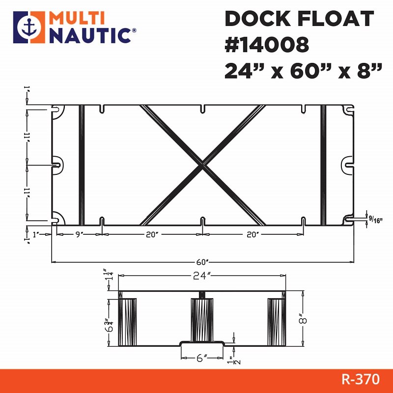 DOCK FLT DRM FM FLLD 24X60X8IN
