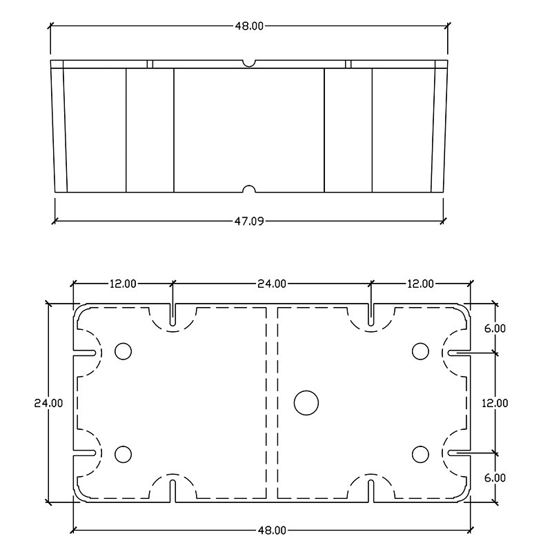 DOCK FLT DRM FM FLD 24X48X16IN