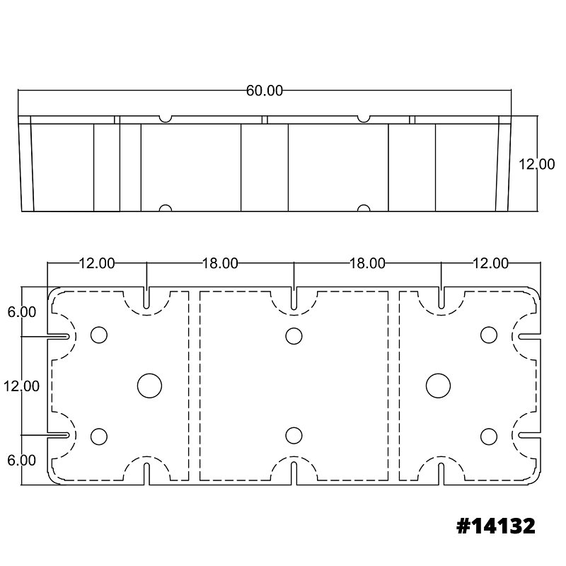 DOCK FLT DRM FM FLD 24X60X12IN