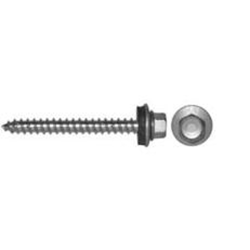 Reliable RSZ Series RSZ92J Screw with Washer, #9-15 Thread, 2 in L, Full Thread, Hex Drive, 400 BX, Dacrotized