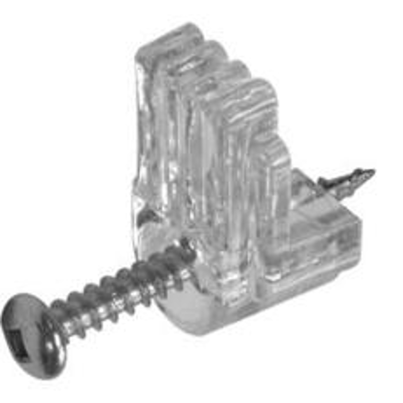 Reliable PMC18MR Mirror Clip, Plastic, Clear, 8 PK