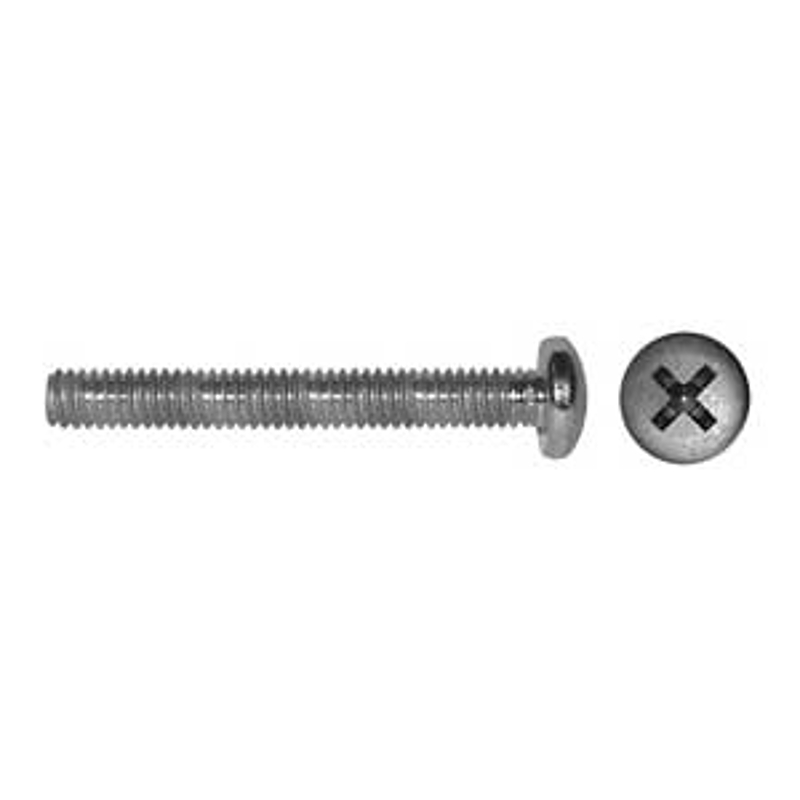 Reliable PPMZM535MR Machine Screw, M5x0.8 Thread, 35 mm L, Full Thread, Pan Head, Phillips Drive, Type B Point, Steel
