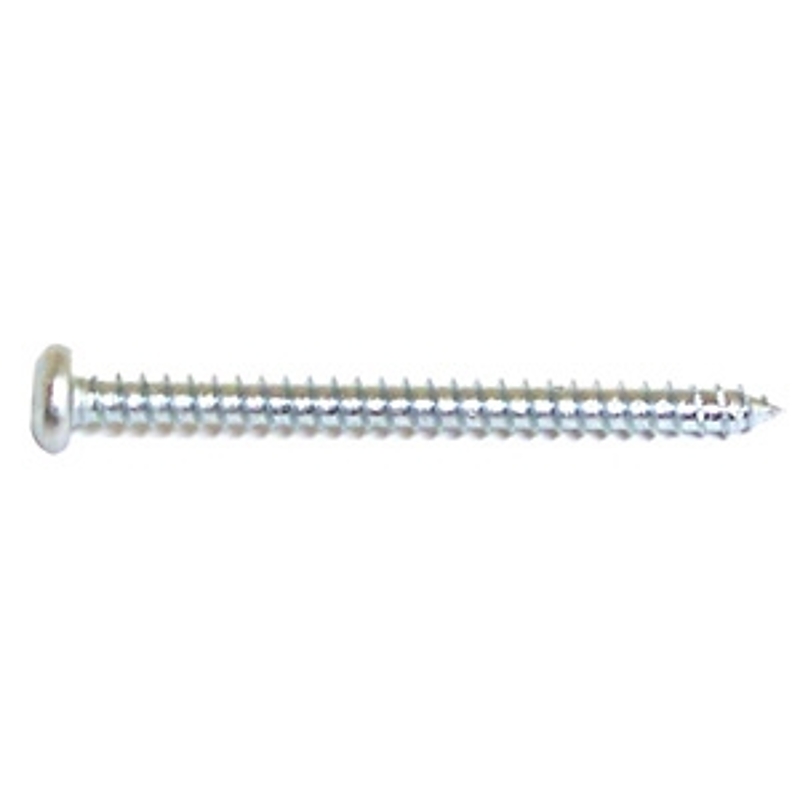 Reliable PKAZ83MR Screw, #8-15 Thread, 3 in L, Full Thread, Pan Head, Square Drive, Self-Tapping, Type A Point, Steel