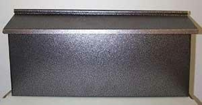 Dancy Ranch 40073 Mailbox with Emblem, Steel, Powder-Coated, Black Granite, 15-1/2 in W, 2-3/4 in D, 7-1/2 in H