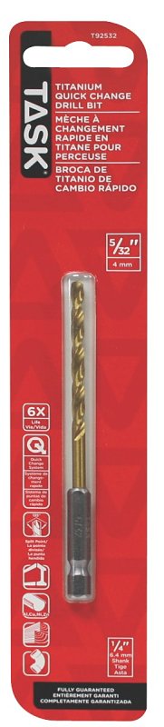 Task T92532 Drill Bit, 5/32 in Dia, 1/PK