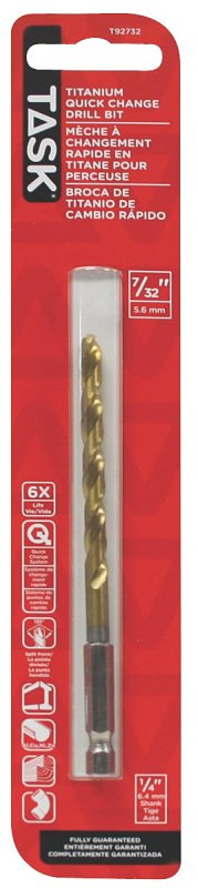 Task T92732 Drill Bit, 7/32 in Dia, 1/PK