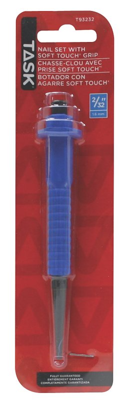 Task T93232 Cupped Nail Set, 2/32 in Tip, Hex Shank