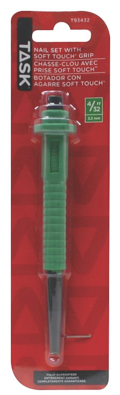 Task T93432 Cupped Nail Set, 4/32 in Tip, Hex Shank