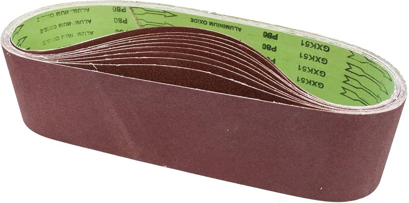 Task 43680 Sanding Belt, 4 in W, 36 in L, 80 Grit, Aluminum Oxide Abrasive