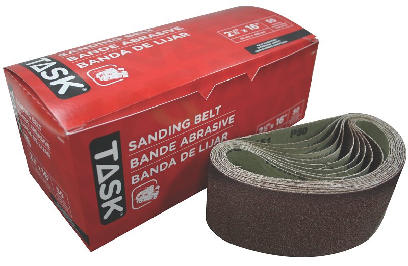 Task 21650 Sanding Belt, 2-1/2 in W, 16 in L, 50 Grit