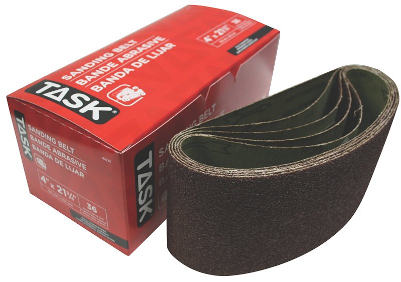 Task 42136 Sanding Belt, 4 in W, 21-3/4 in L, 36 Grit
