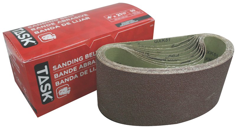 Task 42150 Sanding Belt, 4 in W, 21-3/4 in L, 50 Grit, Aluminum Oxide Abrasive