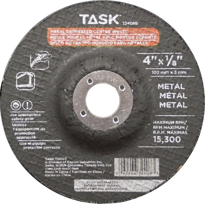 Task 32408B Cutting Wheel, 4 in Dia, 1/8 in Thick, 5/8 in Arbor