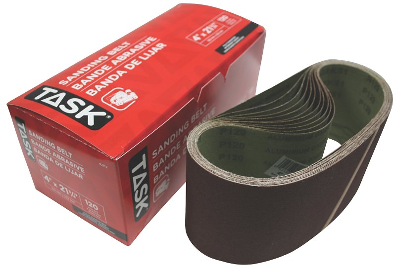 Task 42112 Sanding Belt, 4 in W, 21-3/4 in L, 120 Grit