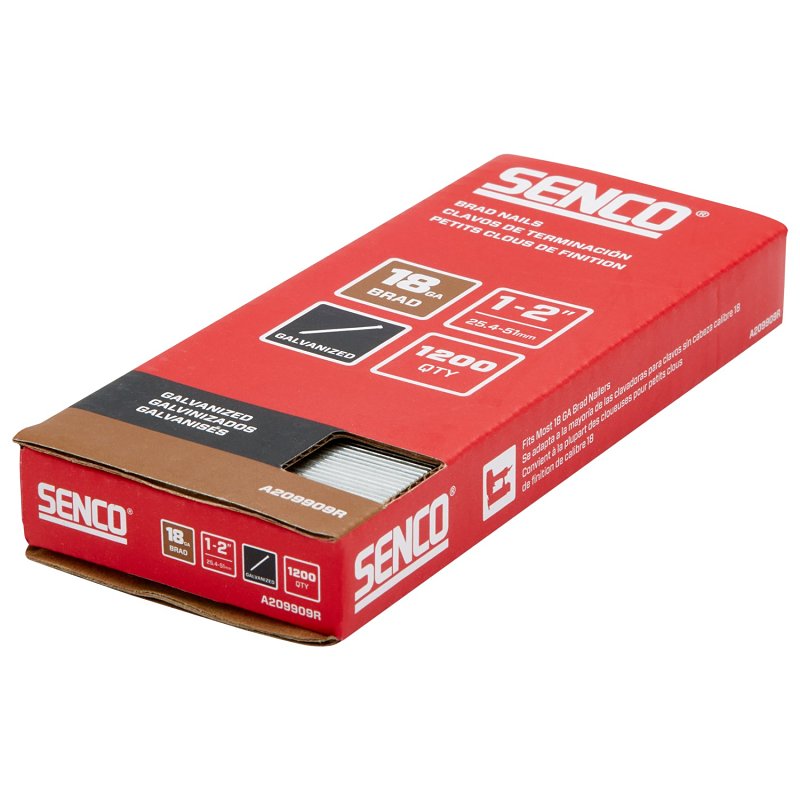 Senco A209909R Brad Nail Strip Assortment, 1, 1-1/4, 1-1/2, 1-5/8, 1-3/4, 2 in L, 18 ga, Galvanized/Plain, Medium Head