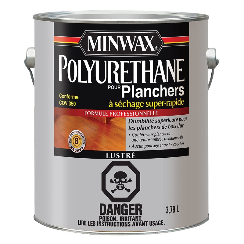 Minwax CM1302700 Interior Varnish, Gloss, Liquid, Clear, 3.78 L, Can