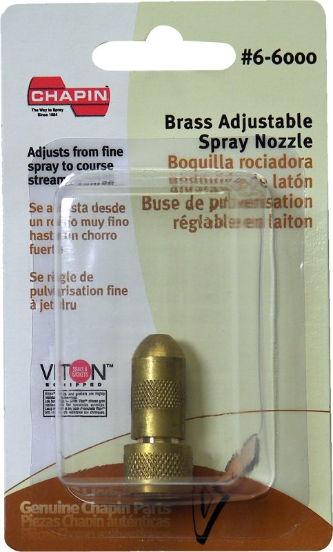 Chapin 6-6000 Cone Nozzle, Adjustable, Brass