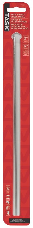 Task T70018 Drill Bit, 1/8 in Dia, 12 in OAL, Long