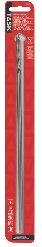 Task T70014 Drill Bit, 1/4 in Dia, 12 in OAL, Long