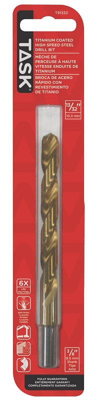 Task T91332 Drill Bit, 13/32 in Dia