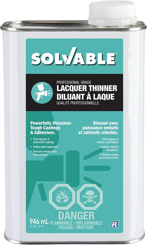 Recochem 13-351 Lacquer Thinner, Liquid, Hydrocarbon, Clear