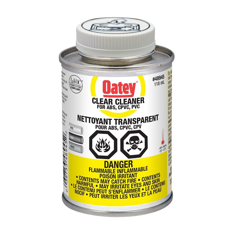 Oatey 48945 Pipe Cleaner, Clear, 118 mL