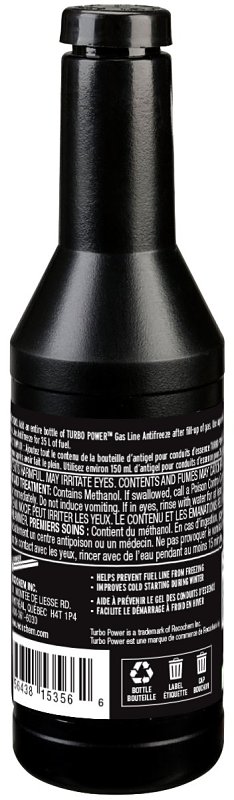 Turbo Power 15-356 Gas Line Anti-Freeze, 150 mL Bottle