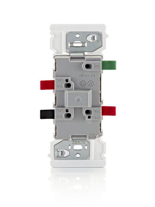 Decora Edge Series E5603-0SW Residential-Grade 3-Way Rocker Switch, 15 A, 120/277 VAC, Side Lever Terminal, White
