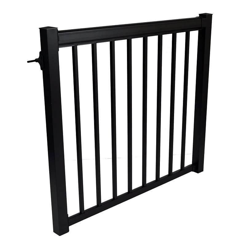 Regal ASGP-TB Narrow Pickets Gate Kit, 48 in W, 42 in H, Aluminum, Textured Black, Powder-Coated