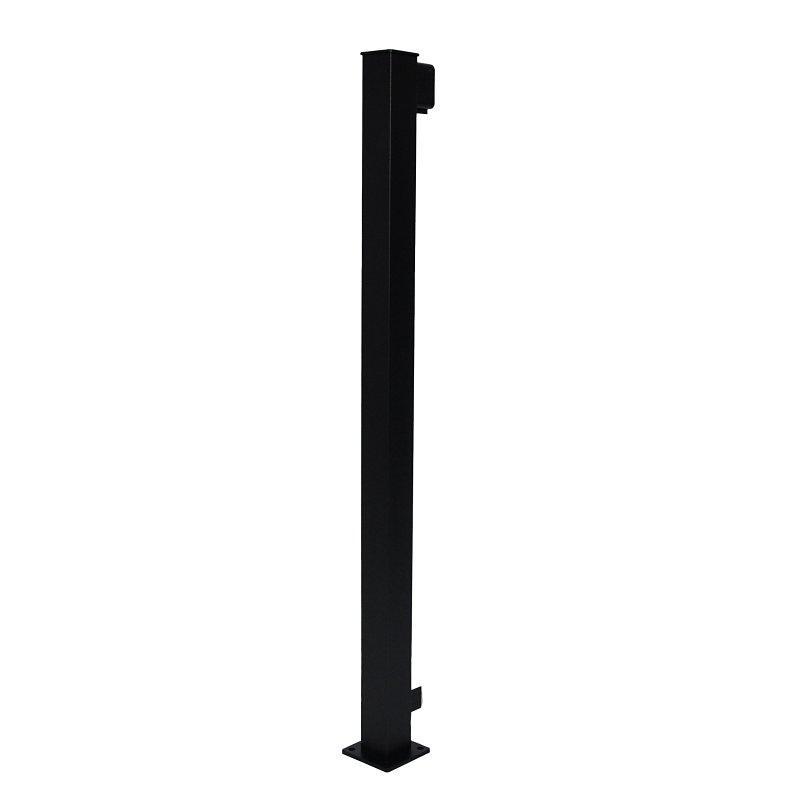 Regal REP-TB End Post, 2-1/2 in L, 2-1/2 in W, 42 in H, Aluminum, Black