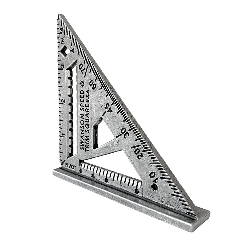 Swanson S0145 Speed Square, 1/16 in Graduation, Aluminum, 4-1/2 in W