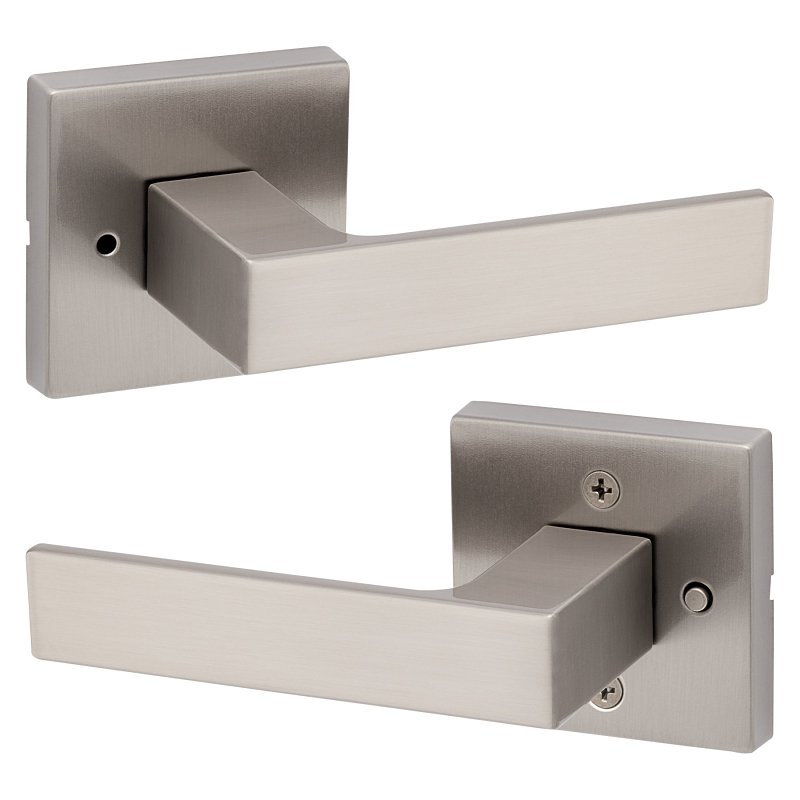 Kwikset Signature Singapore 730sal Sqt 15 Bed/bath Door Handle Satin Nickel