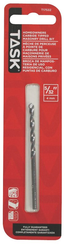 Task T17532 Rotary Drill Bit, 5/32 in Dia, 2-7/8 in OAL, Spiral Flute