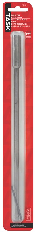 Task T12012 Drill Bit Extension, 1/4 in Shank, Hex Shank, 12 in L