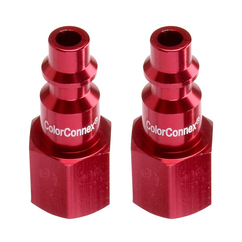 ColorConnex A73430D-2PK Plug, Industrial Interchange, 1/4 in, FNPT, Aluminum