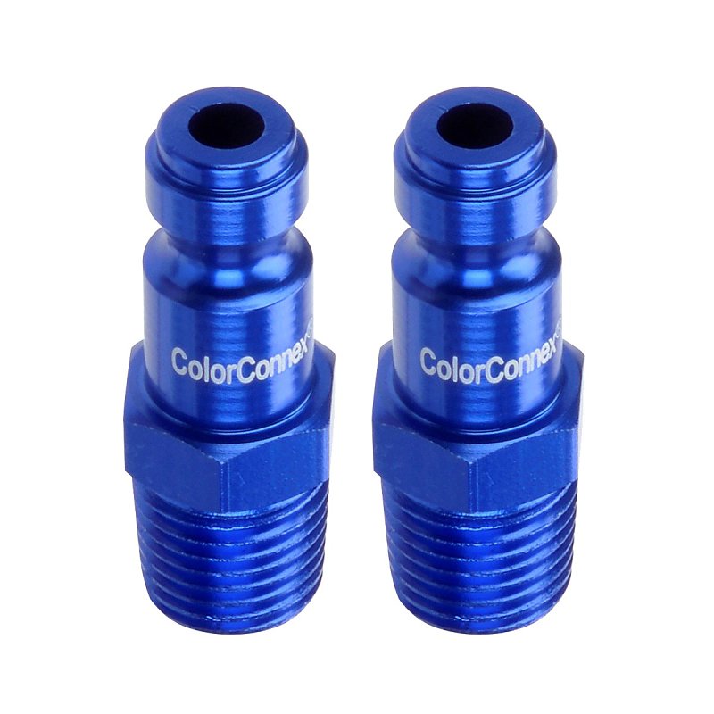ColorConnex A72440C-2PK Plug, Automotive Interchange, 1/4 in, MNPT, Aluminum