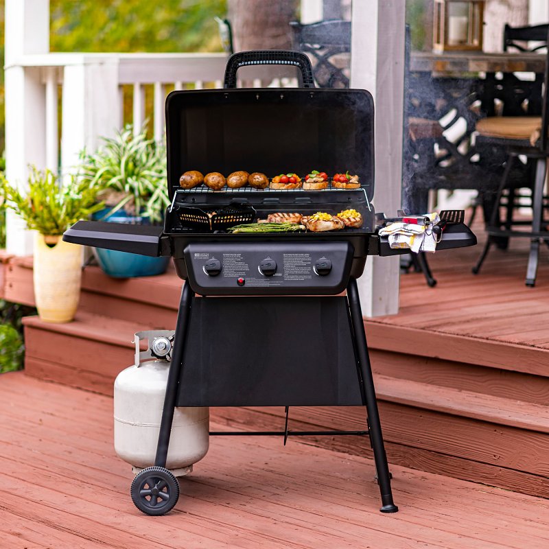 Char-Broil 463773717 Gas Grill, 30,000 Btu BTU, Propane, 3 -Burner, Steel Body, Black