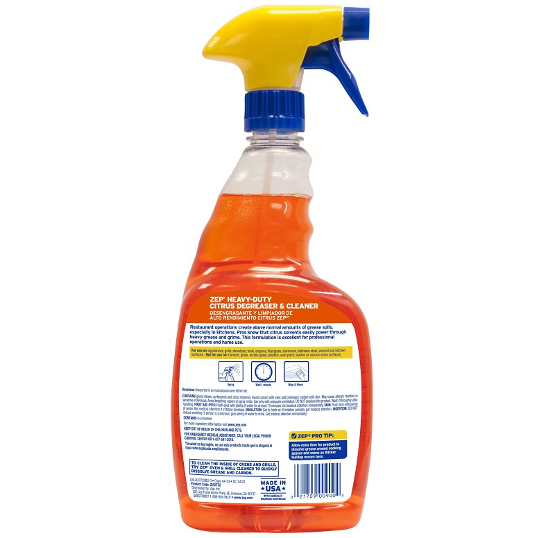 Zep ZUCIT32 Degreaser, 1 qt Bottle, Liquid, Characteristic