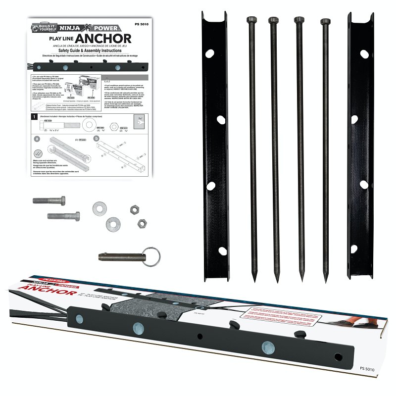 Playstar PS 5010 Ninja Play Line Anchor, Metal, Black