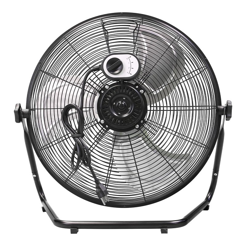 MaxxAir HVFF 20 High-Velocity Floor Fan, 120 V, 20 in Dia Blade, 3-Speed, 1500 to 2250 cfm Air, Black